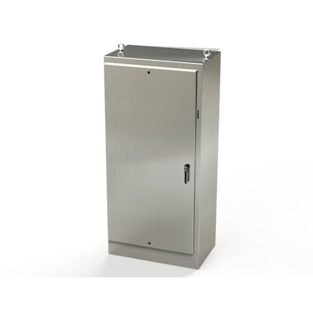 Saginaw Control & Engineering 3 Point Latch with Coinproof/Padlock Handle Electrical Enclosures, 84 in H, 24 in D, 39-1/2 in W SCE-84XM4024SS